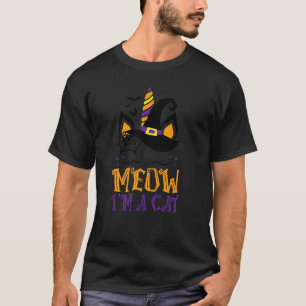 Hexen-Magie-Einhorn-Miau-ich-bin-eine-Katze-Hallow T-Shirt
