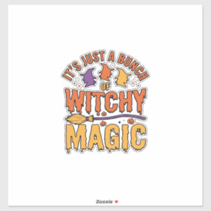 Hexen-Magie-Halloween-Typografie-Design_1 Aufkleber
