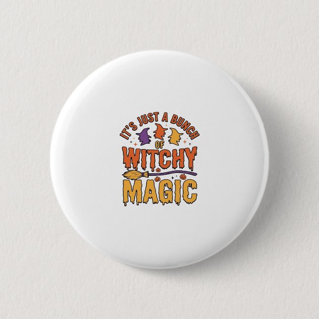 Hexen-Magie-Halloween-Typografie-Design_1 Button (Vorderseite)