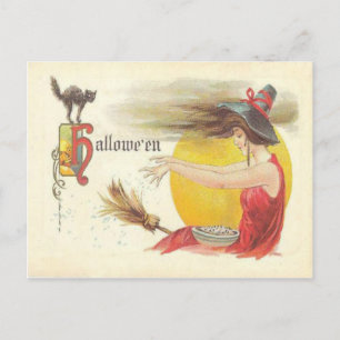 Hexen-Magie-Zauber-Besen Postkarte