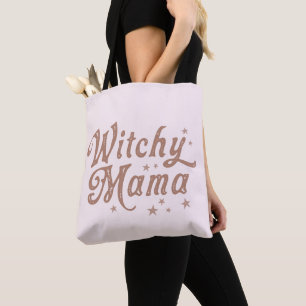 Hexen-Mama Goldene Sterne Gold Halloween Tasche