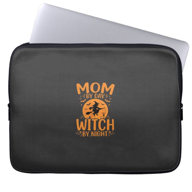 Hexen-Mama Halloween-Design Laptopschutzhülle (Vorderseite)