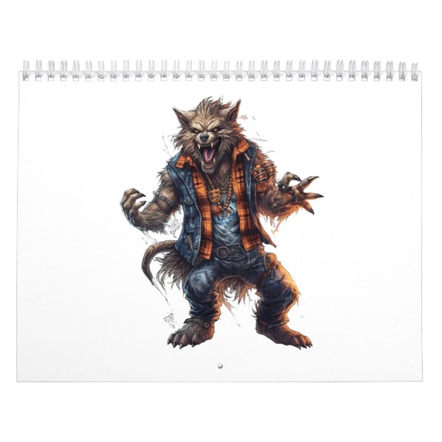 Hexen mit Halloween-Tiergesicht Kalender (Titelbild)