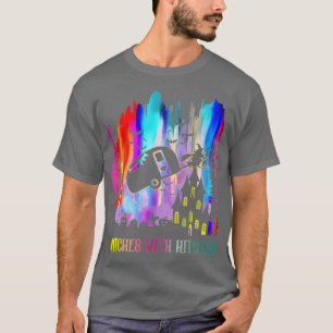 Hexen mit Hitches Halloween Hexen Camping Lov T-Shirt