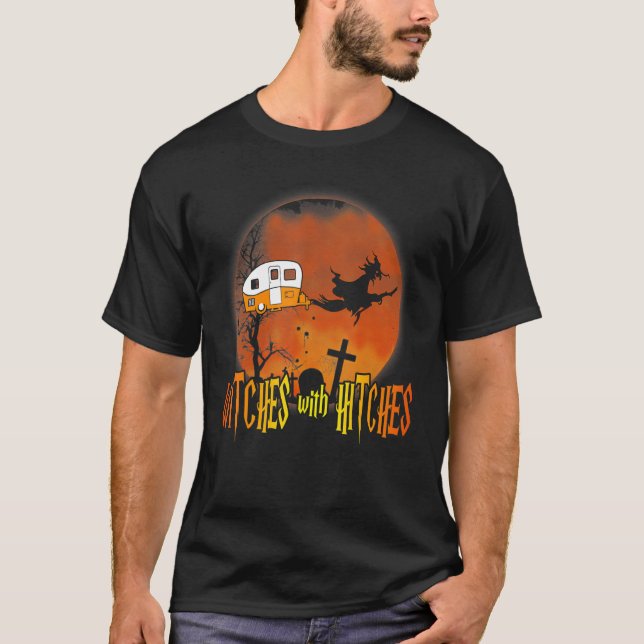 Hexen mit Problemen Halloween T-Shirt (Vorderseite)
