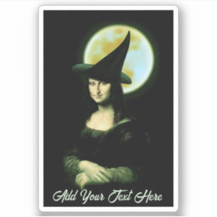 Hexen-Mona-Lisa-Halloween Aufkleber