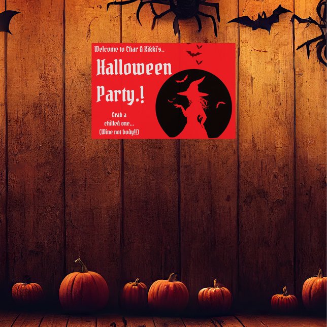 Hexen nur Halloween-Party Poster (Witches Only Halloween Party Poster)