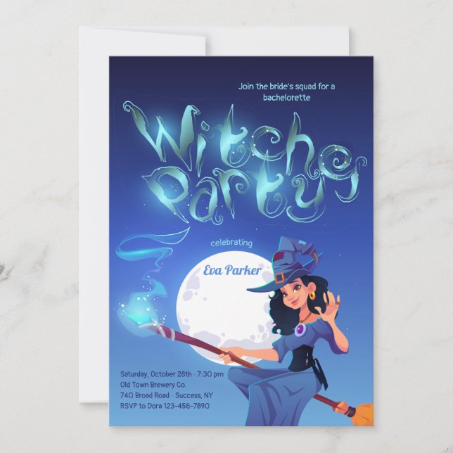 Hexen-Party Einladung (Vorderseite)