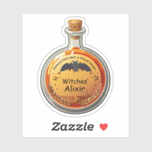 Hexen-Potion Hexen-Alixir-Label Aufkleber