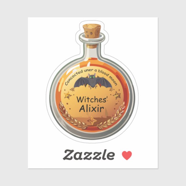 Hexen-Potion Hexen-Alixir-Label Aufkleber (Blatt)