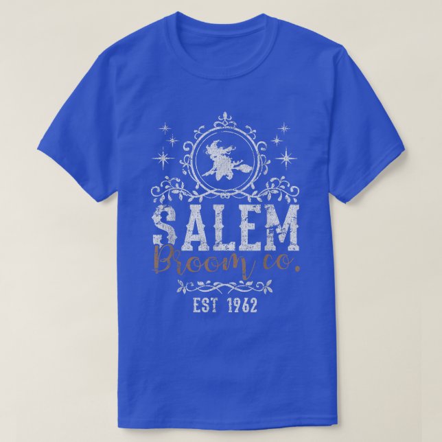 Hexen Salem Broom Company Grunge Halloween T-Shirt (Design vorne)