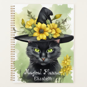 Hexen Schwarze Katzengelbe Blume Magisch Planer