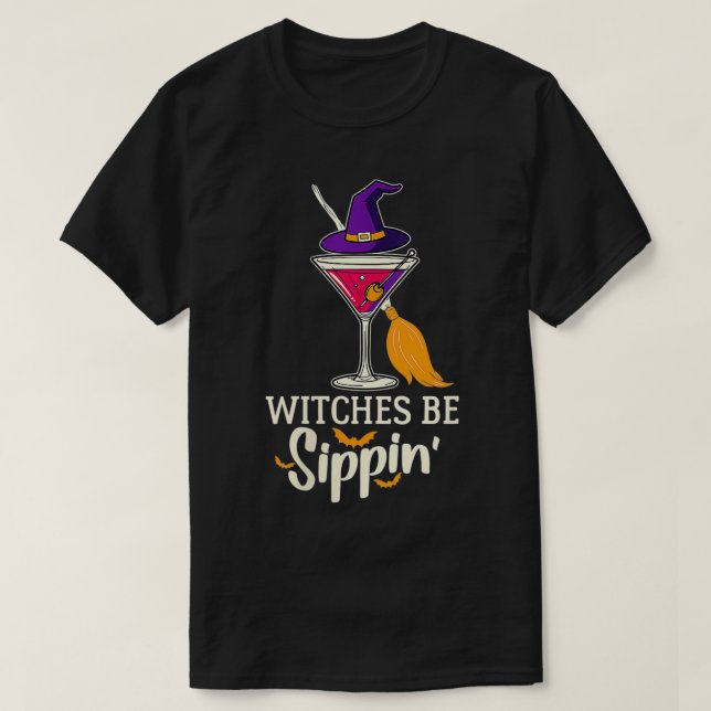 Hexen sind ein sonniges Halloween T-Shirt (Design vorne)