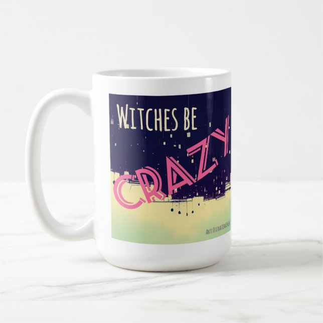 Hexen sind verrückt (rosa) Tasse (Links)