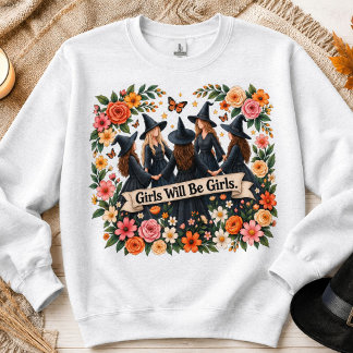 Hexen-Sweatshirt Floral Boho Halloween Sweatshirt