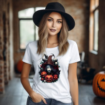 Hexen-T-Shirt und Horrorkürbis