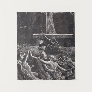 Hexen tanzen im Sabbat Wandteppich