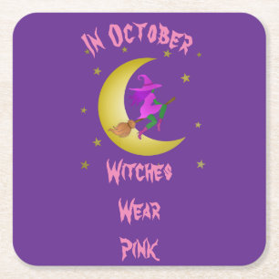 Hexen tragen Rosa im Oktober Thunder_Cove Rechteckiger Pappuntersetzer