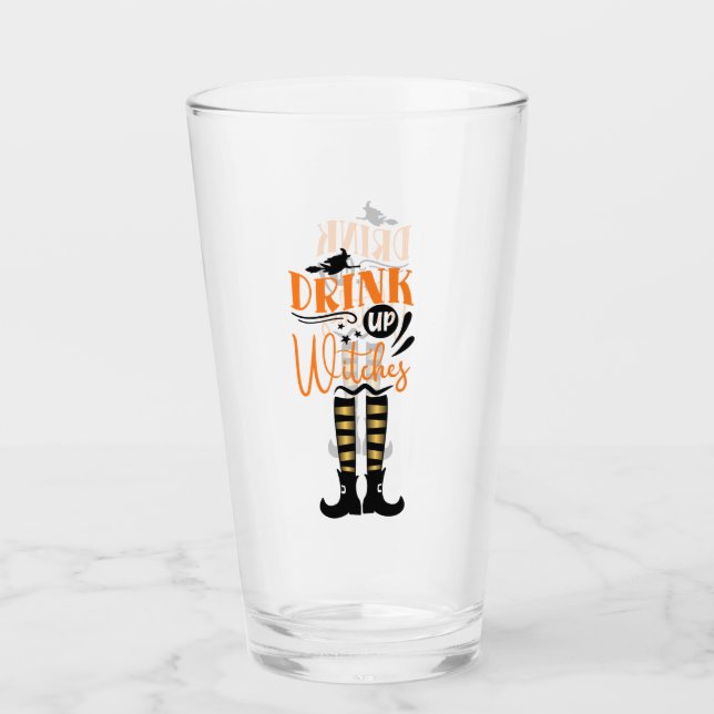 Hexen trinken - Hexen-Legenglas Glas (Vorderseite)