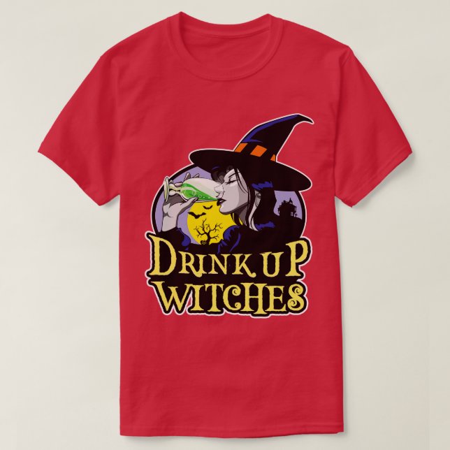 Hexen trinken T-Shirt (Design vorne)