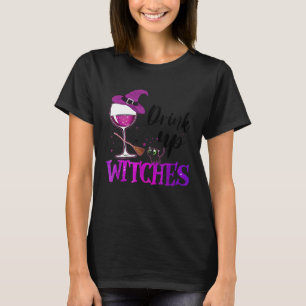 Hexen trinken Wein Glass Wein Lover trinken Ha T-Shirt
