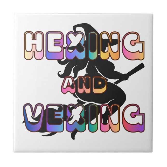 HEXEN UND ÄRGERN für die Plus Size Hexe Fliese (Vorderseite)