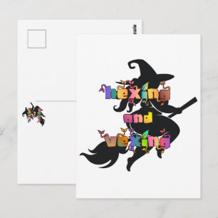 HEXEN UND ÄRGERN für die Plus Size Hexe Postkarte