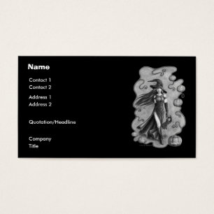 Hexen und Puppen Halloween Visitenkarte