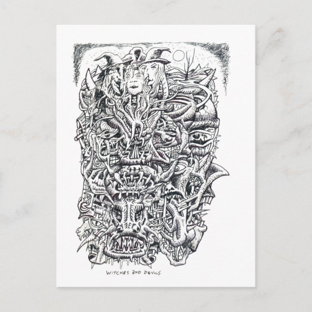 Hexen und Teufel von Brian Benson Postkarte (Vorderseite)