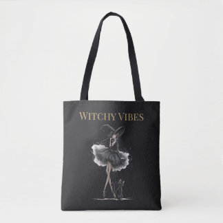 Hexen-Vibes Dark Edition – Gothic Hexe & Katze Tasche