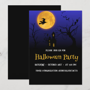 Hexen-Vollmond-Halloween-Party-Einladung