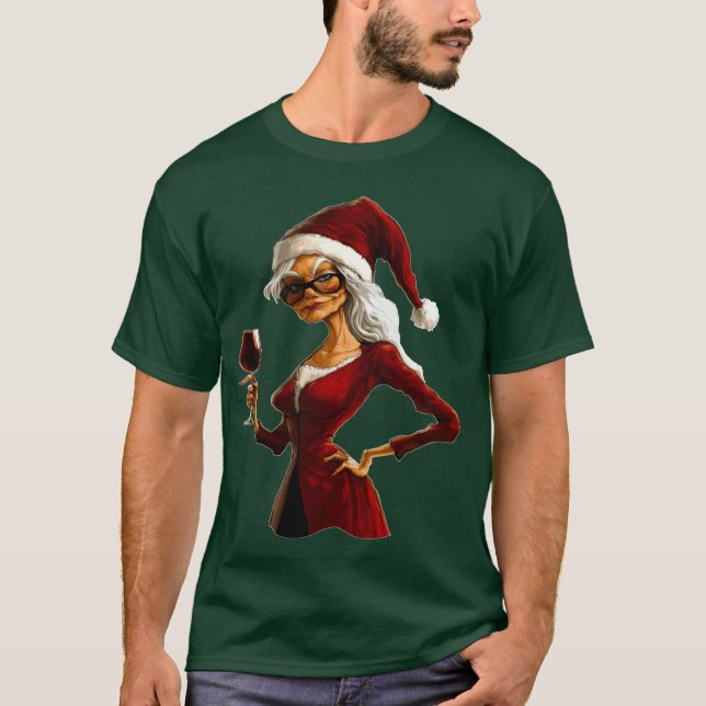 Hexen Weihnachten lustig T-Shirt (Vorderseite)