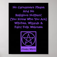 Hexen Zauberer und Feenvolk Begrüßungspposter