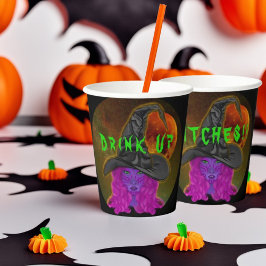 Hexen zu Halloween Hexengeschirr Party trinken Pappbecher