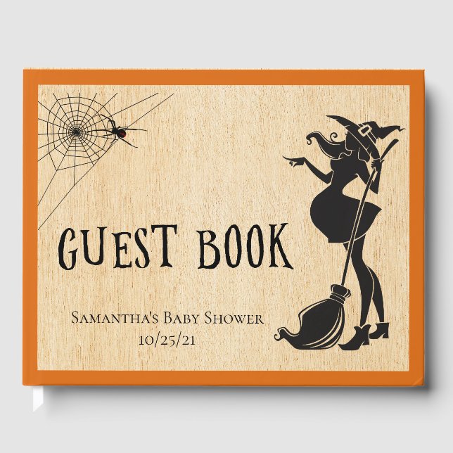 HexenBaby-Dusche Halloween Gästebuch (Vorderseite)