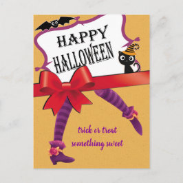 Hexenbeine Halloween Postkarte