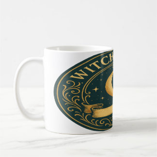 Hexenbrauen - Crescent Moon & Stars Vintages Abzei Kaffeetasse