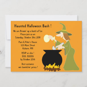 Hexenbrauen - Einladung von Halloween-Party