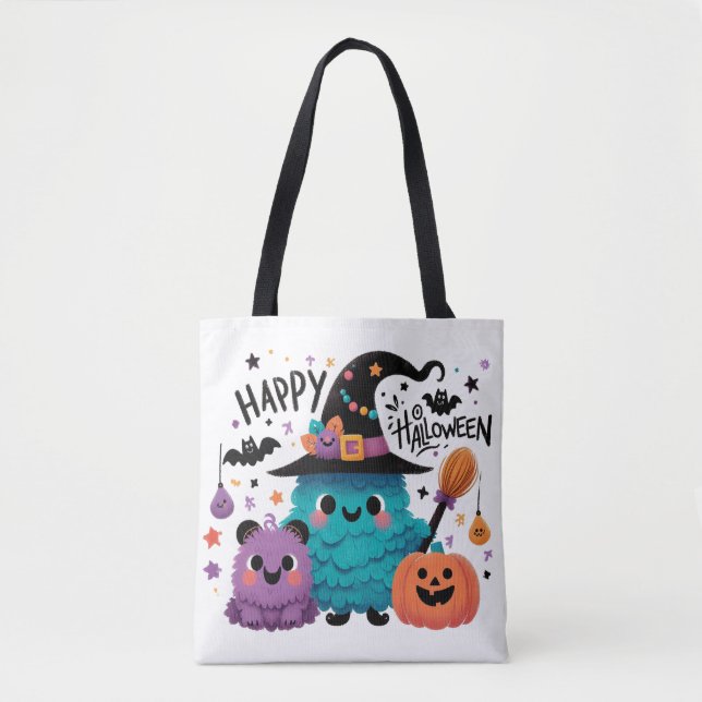 Hexenbrauen- Halloween Tasche (Vorderseite)