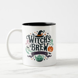 Hexenbrauen- Halloween Zweifarbige Tasse