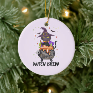 Hexenbrauen - Katzentrage Keramik Ornament