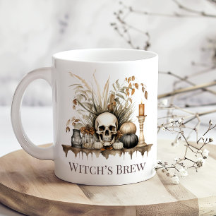 Hexenbrauen-Tasse - Herbstschädel- und Kerzendesig Jumbo-Tasse