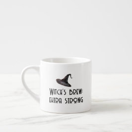Hexenbrauen weißes Halloween Espressotasse