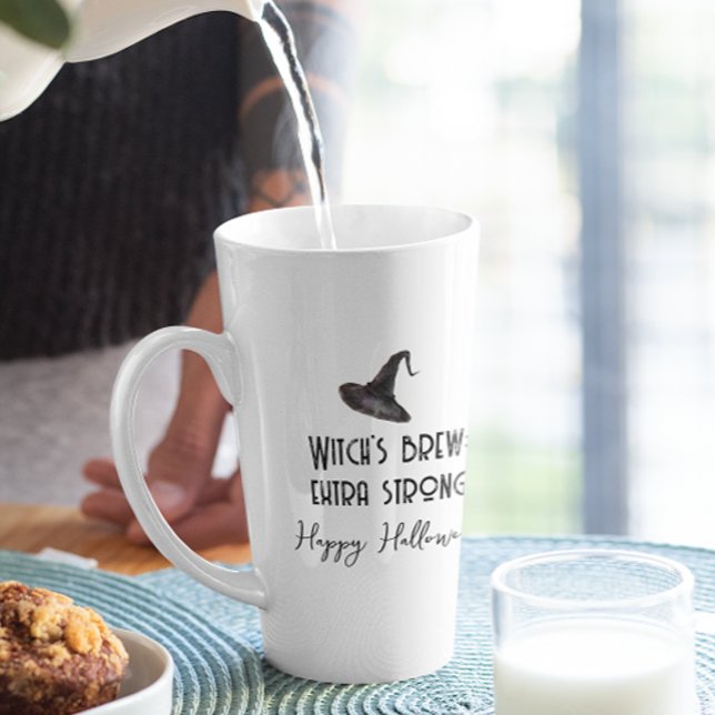Hexenbrauen weißes Halloween Milchtasse (Von Creator hochgeladen)