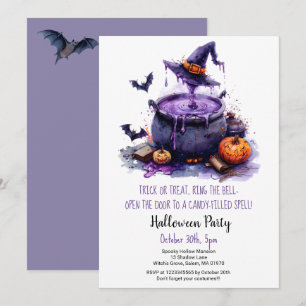 Hexenbrew-Trick oder Treat Pumpkins-Halloween-Part Einladung