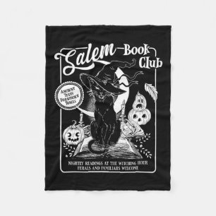 Hexenbuch-Club Booklet Retro Halloween Black Cat Fleecedecke