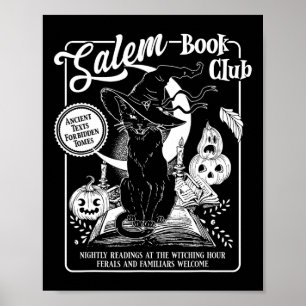 Hexenbuch-Club Booklet Retro Halloween Black Cat Poster