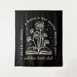 Hexenbuch-Club witschiger Buchfantasy-Leser Wandteppich