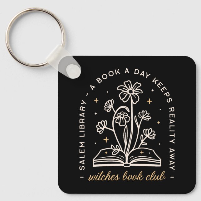 Hexenbuch-Klub witziger Bücher Schlüsselanhänger (Vorderseite)