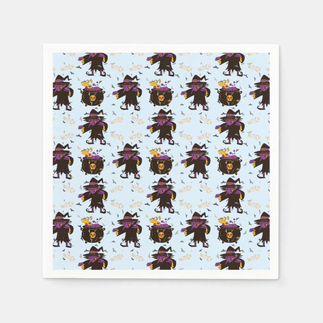 Hexencreme-Halloween-Party Serviette (Vorderseite)